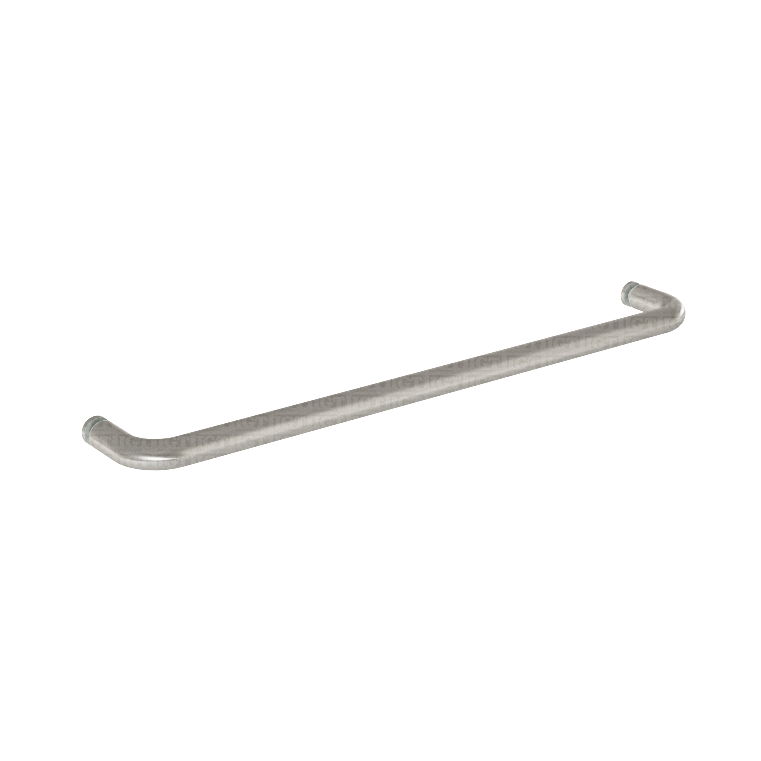 The 18″ Round Towel Bar for Bypass System in Brushed Stainless.