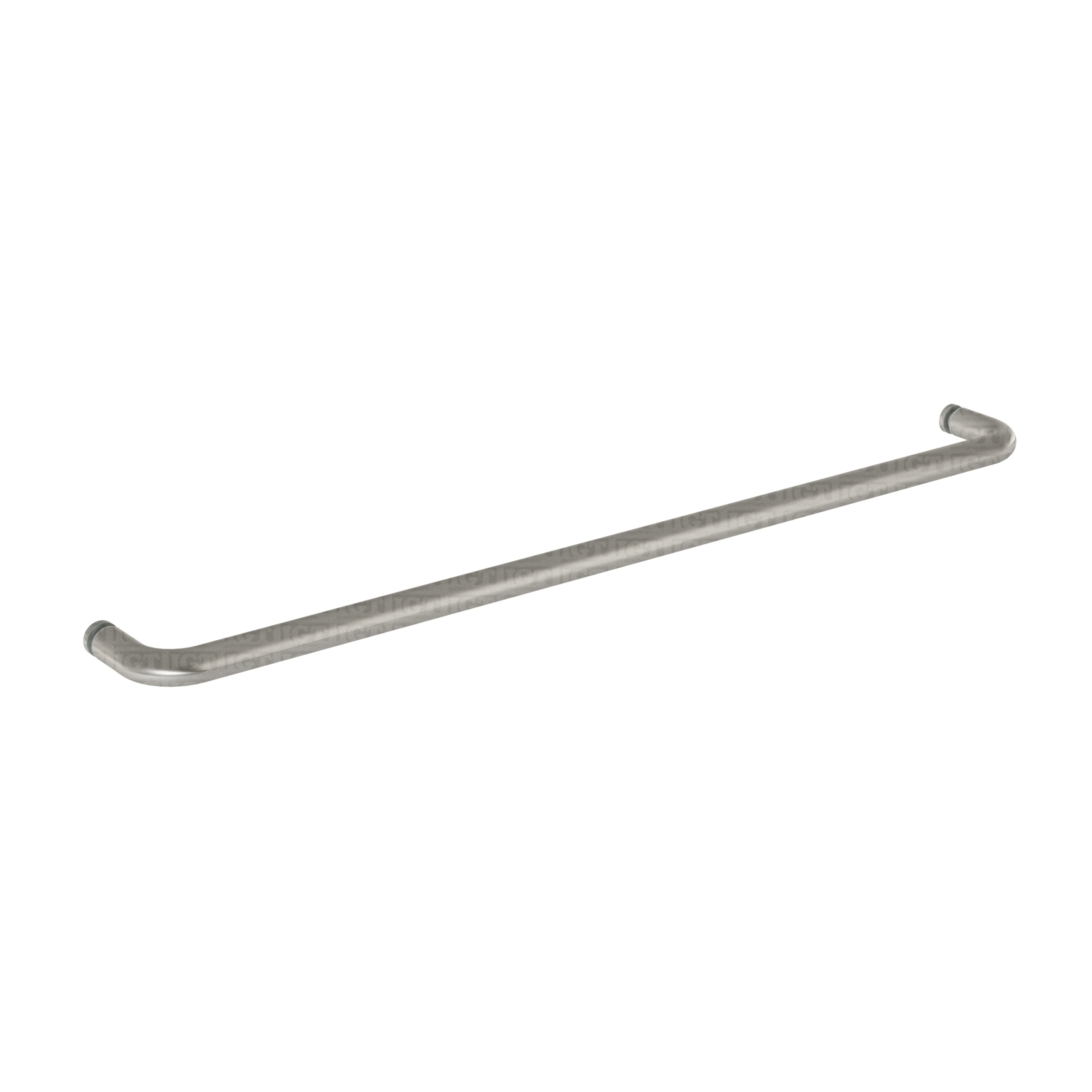 The 24″ Round Towel Bar for Bypass System in Brushed Stainless.