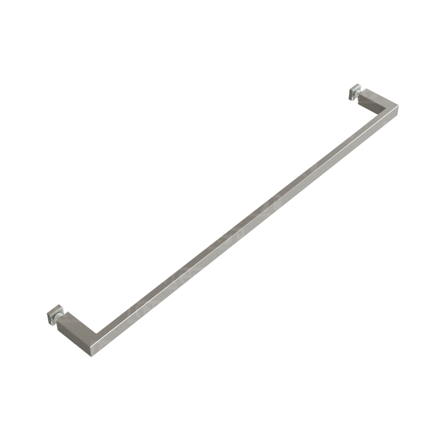The 24″ Square Towel Bar for Bypass System in Brushed Stainless.