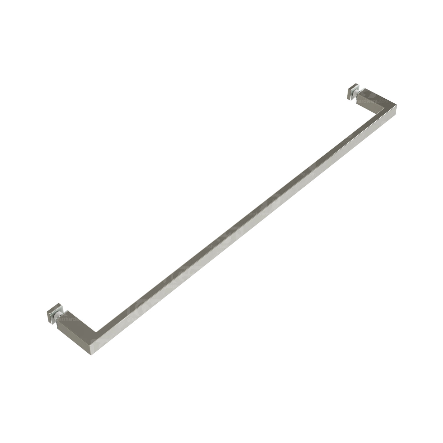 The 24″ Square Towel Bar for Bypass System in Polished Stainless.