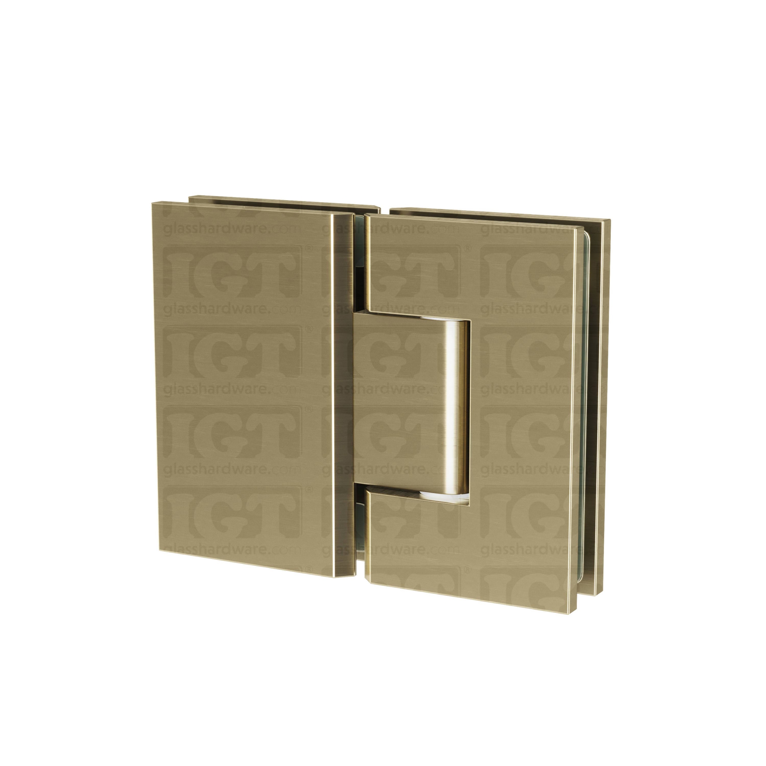 Glass-to-Glass 180 Degree Malibu Hinge - Brushed Bronze