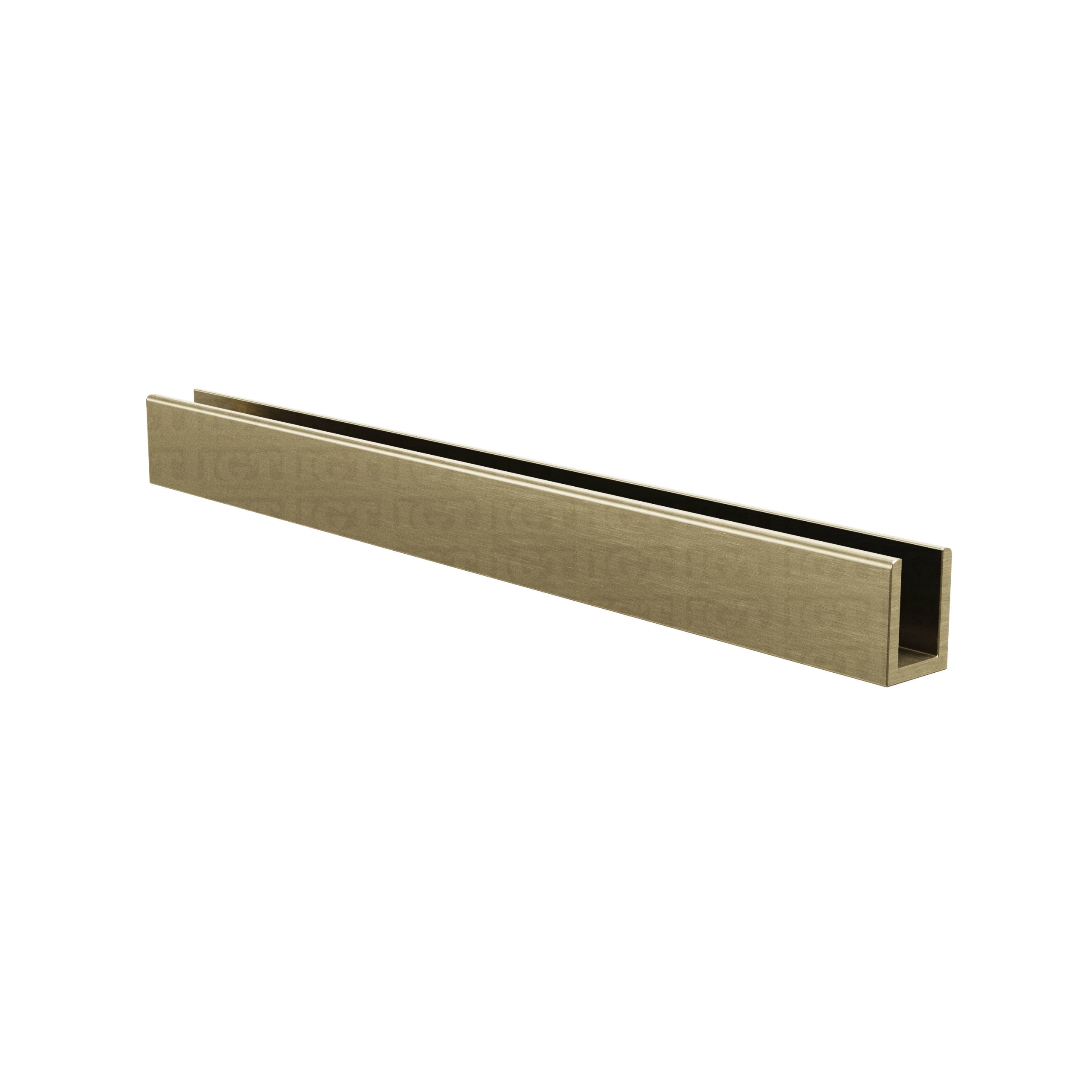 95″ U-Channel For 3/8″ Glass - Brushed Bronze