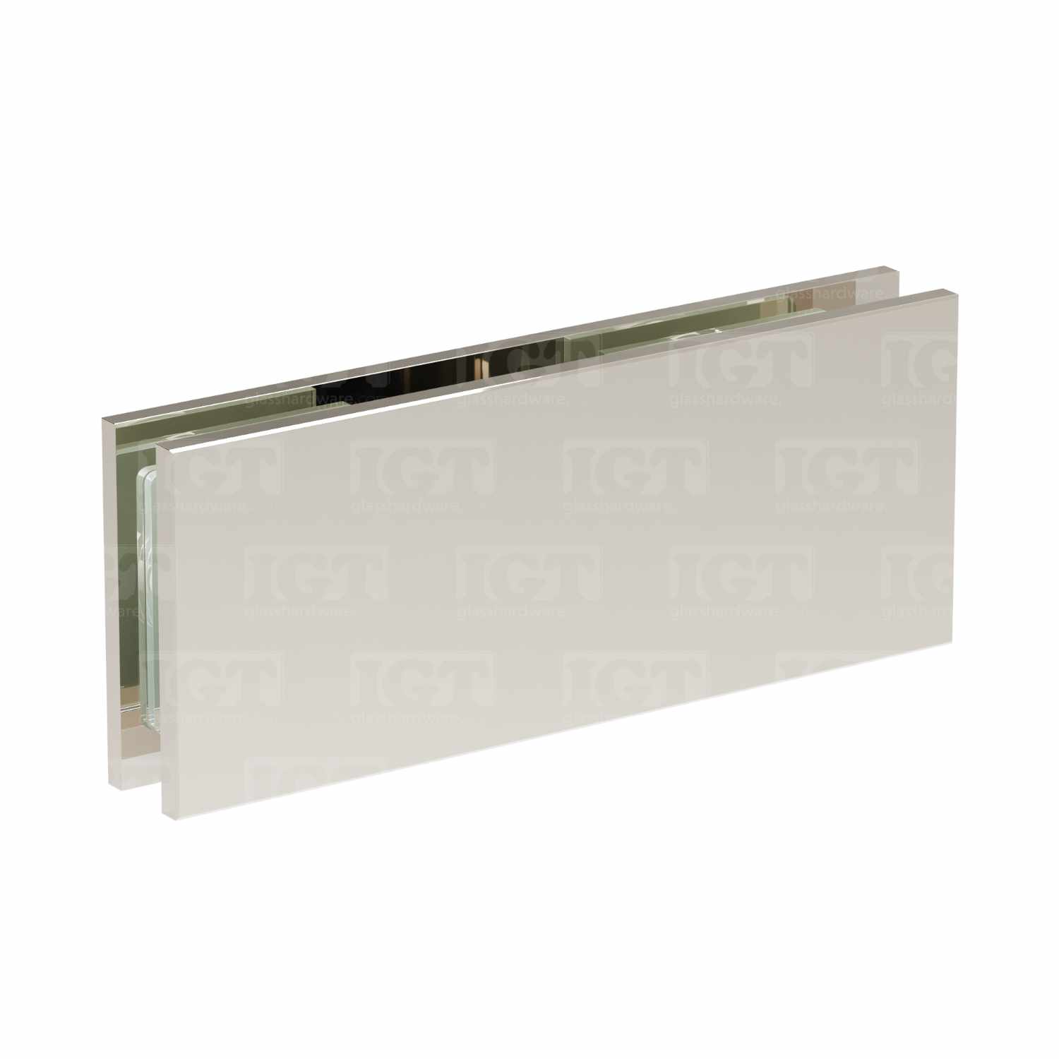 Heavy Duty Glass-to-Glass 180 Clip - Polished Nickel