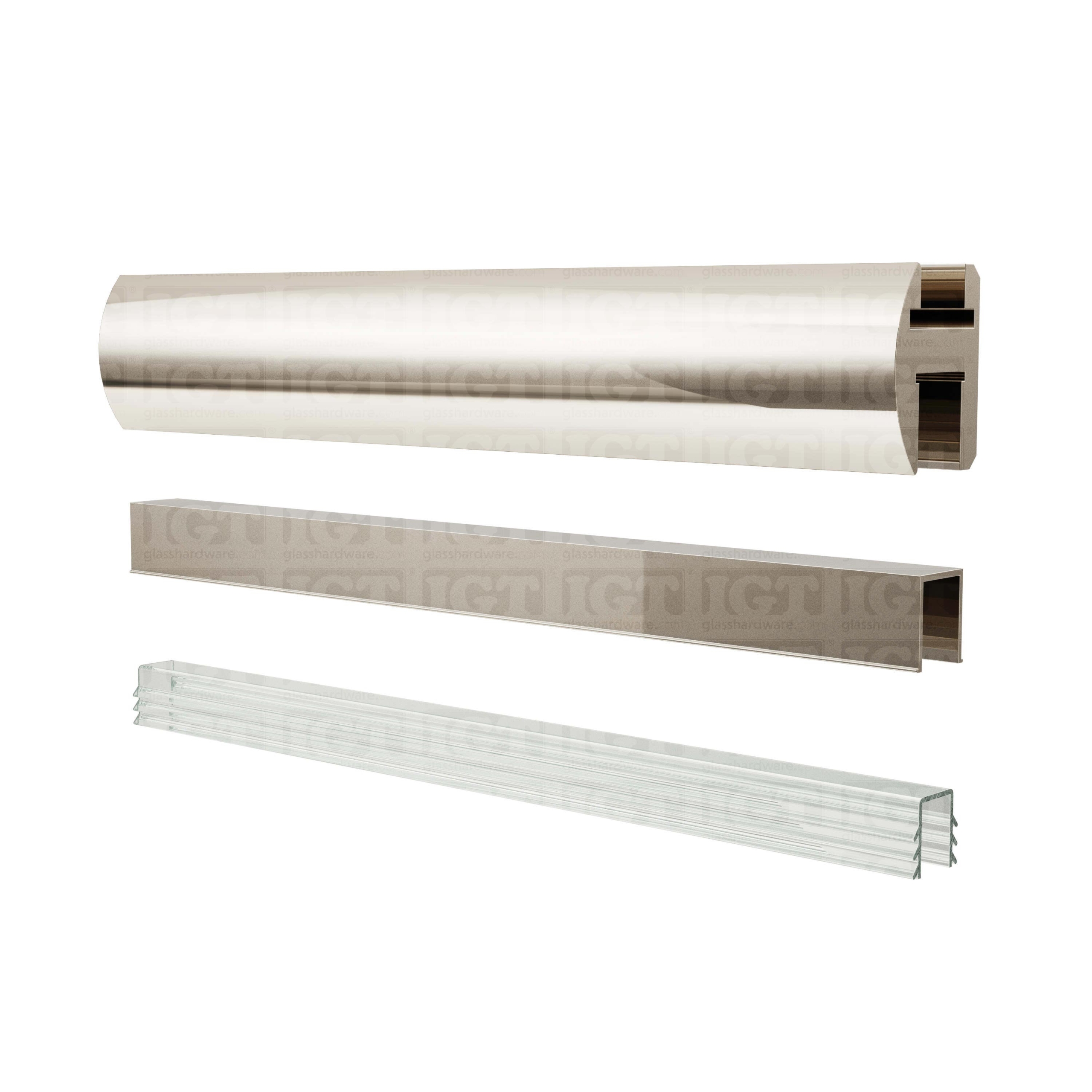 95" Aluminum Header - Polished Nickel