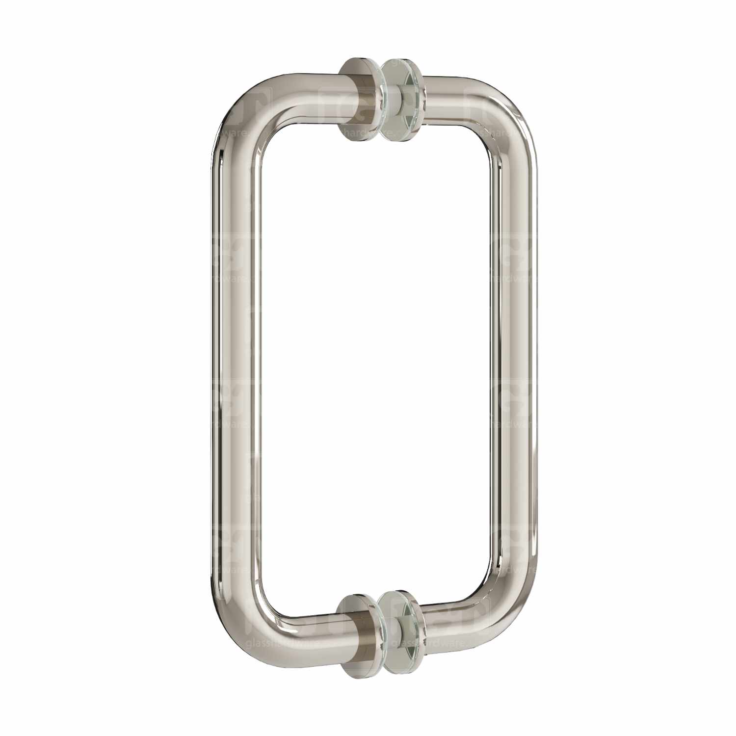 The 8″ Round Pull Handle in Polished Nickel over a white backdrop.